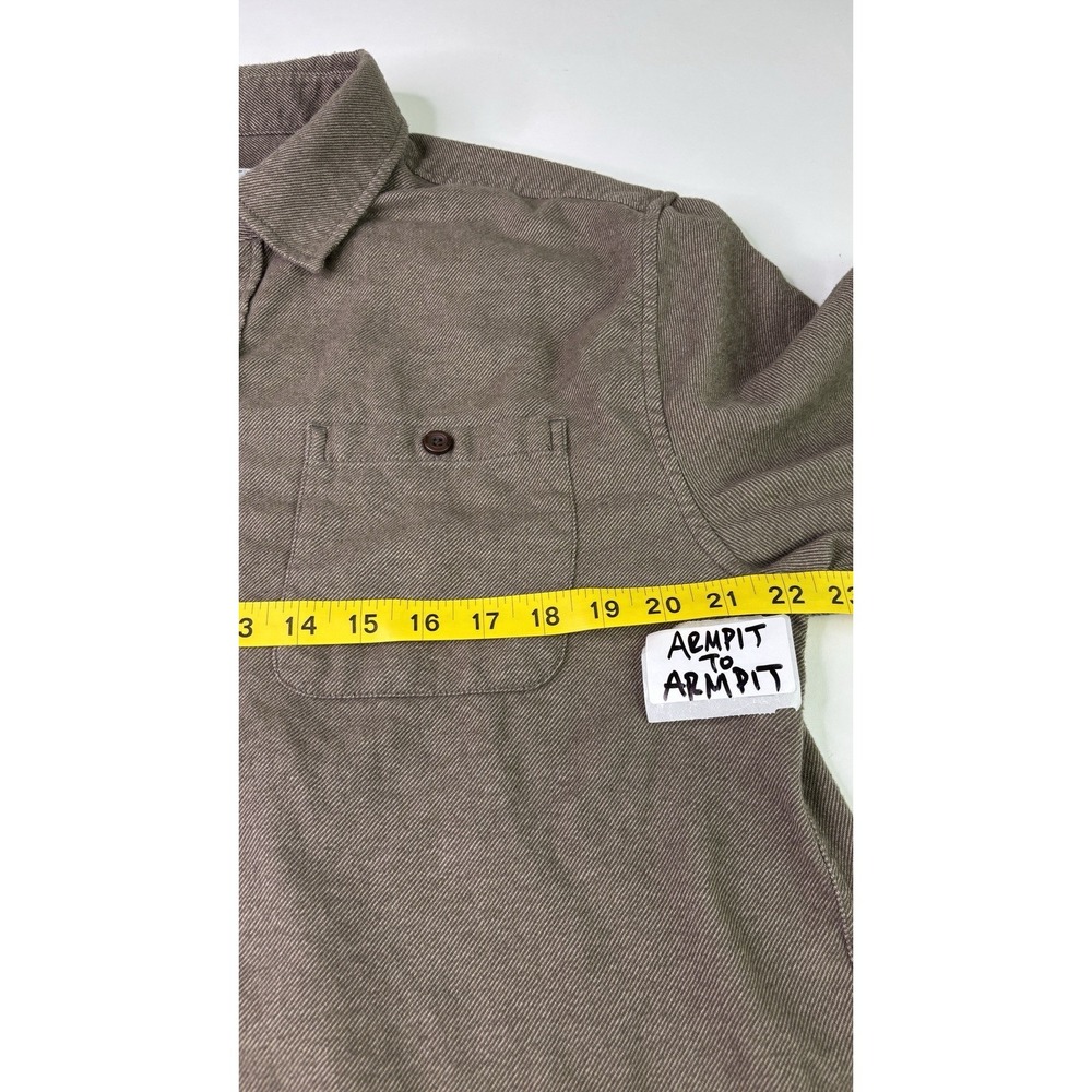 Katin Mens Flannel Shirt Medium Brown Long Sleeve Cotton Button Up A10-882 - Picture 6 of 9